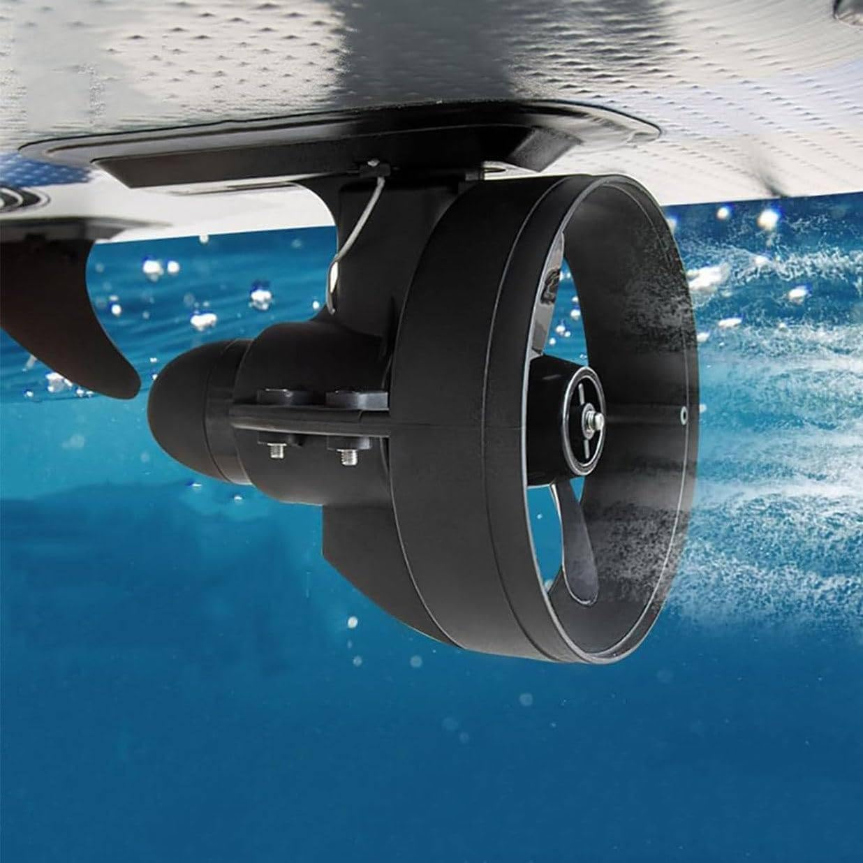 288W Electric Motorized Fin, 12V Thrust Surfboard Underwater Thruster, Surf & SUP Fin Battery Electric Fin Stand Up Paddle Board Motor for Kayak Fishing Boat Paddle Board