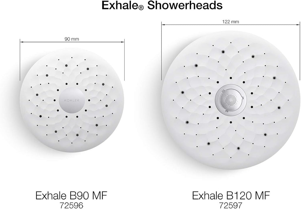 KOHLER K-72596-BN Exhale B90 1.5 GPM Multifunction Showerhead, Vibrant Brushed Nickel