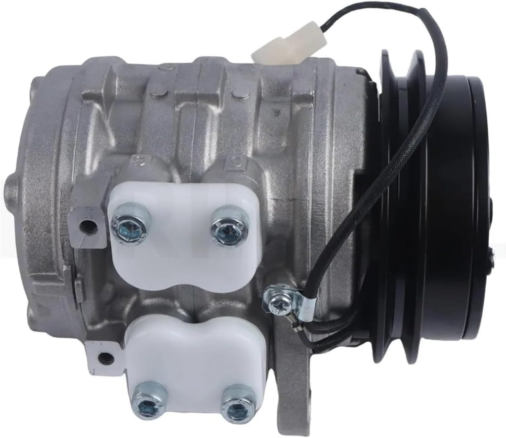 T0070-87290 447200-7443 A/C AC Compressor 12V 10P08E Compatible with Kubota L3600 L3710 L4200 L4310 L4610 M4900 M5700 M6800 M8200 M9000 Trac