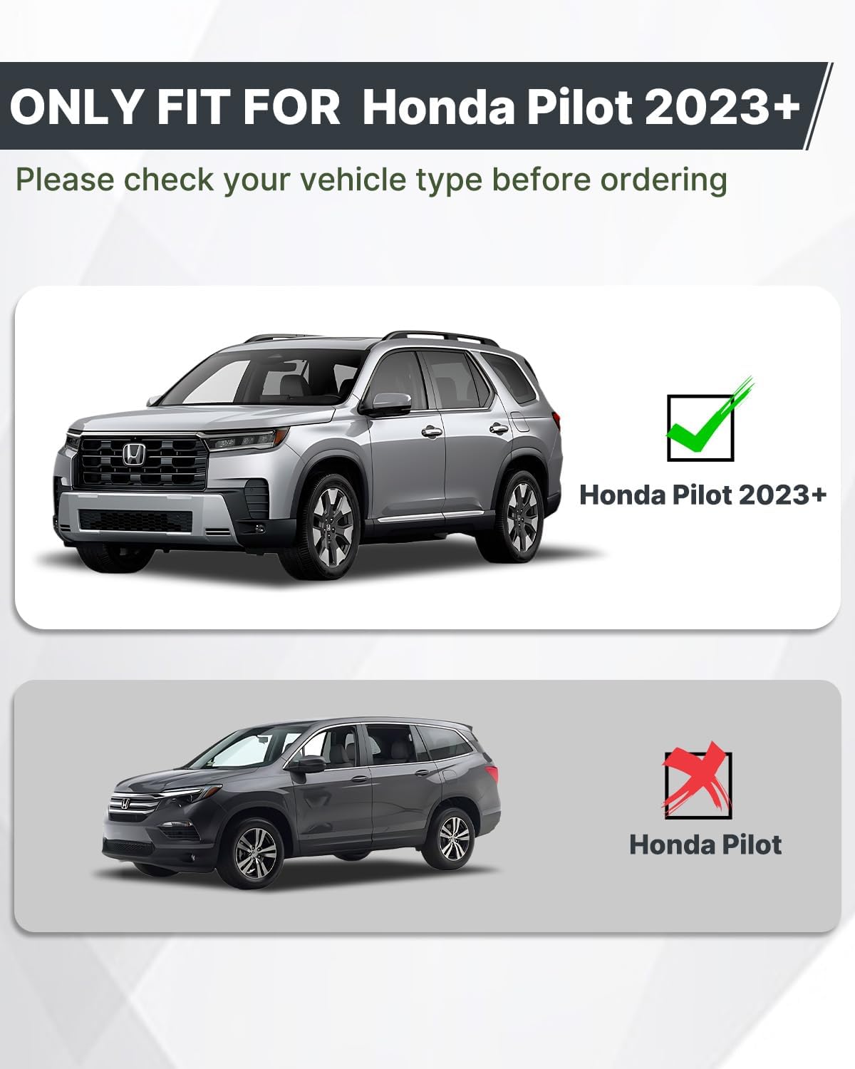 Running Boards Fit for 2023-2026 Honda Pilot Aluminum Side Steps | 600 LBS Load, No-Drill Step Rails with Wide Non-Slip Platform, Side Step Bars for Kids, Elderly & Daily SUV Access