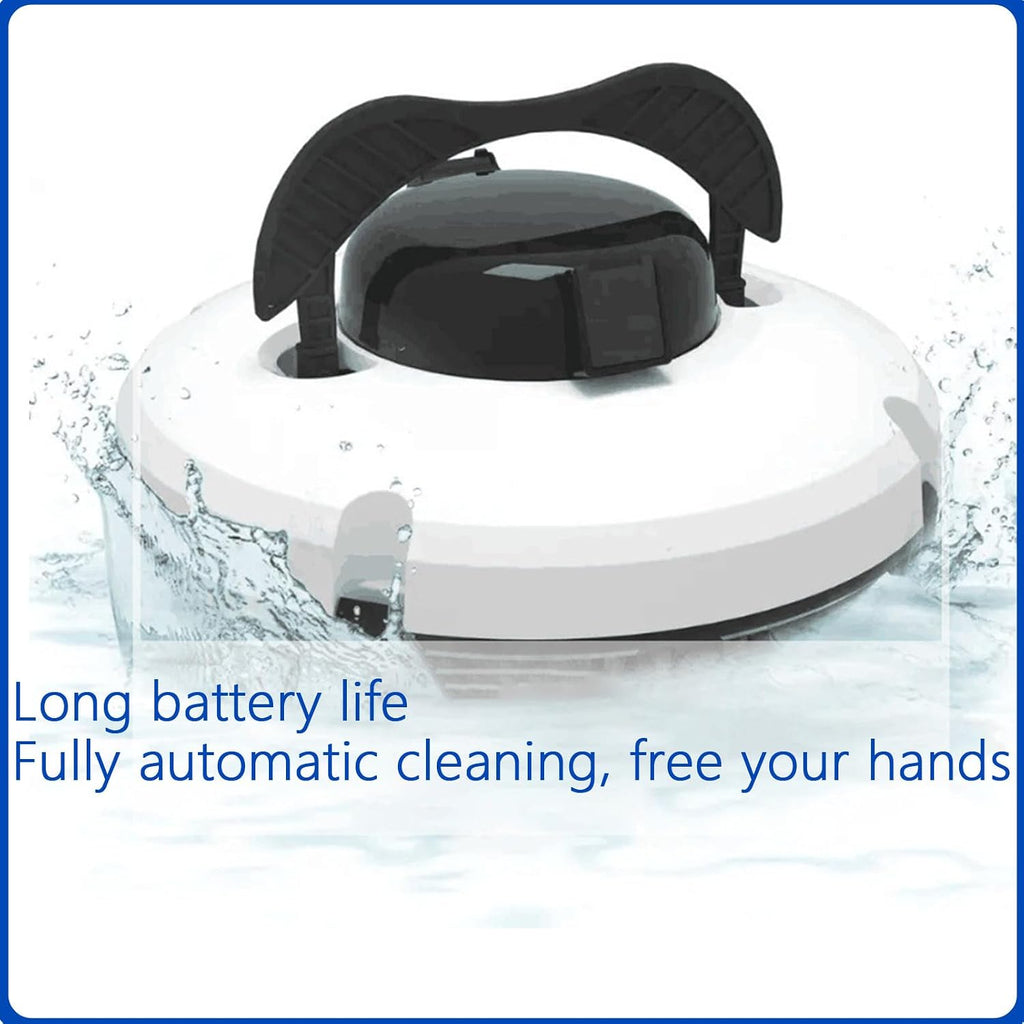 Automatic Pool Robot Cleaner, Cordless Pool Cleaning Robot with Battery, Swimming Pool Robot Vacuum Cleaner,Cordless Pool Vacuum Robot