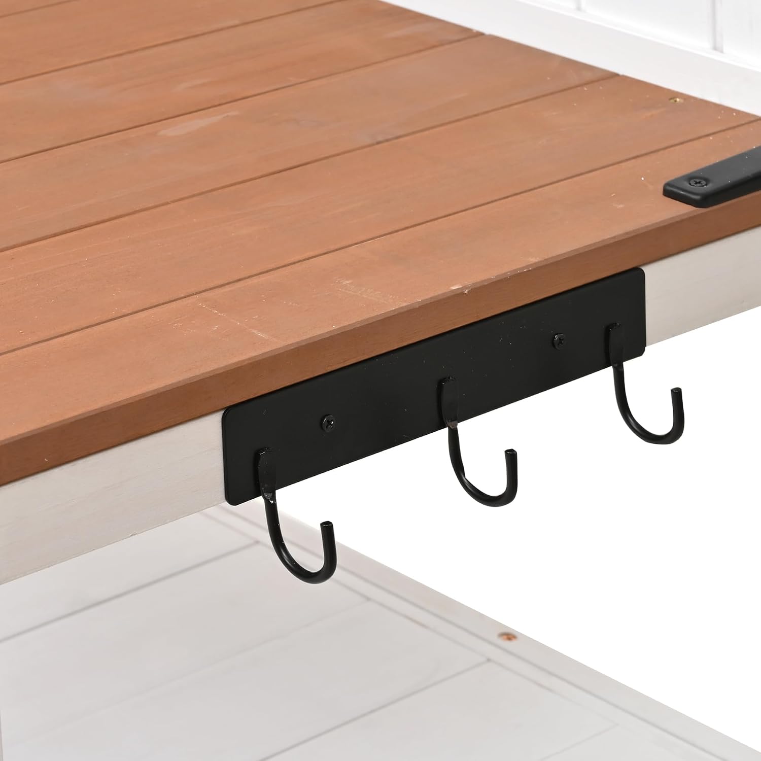 Outdoor Potting Bench Table with Hutch, 50.2' Solid Fir Wood Garden Workstation, Large Countertop, 2 Shelves, 2 Cabinets, for Gardening (White6, 50.2')