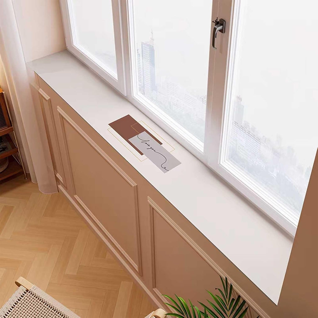 Drsyffsup Diatomaceous Earth Window Sill Absorbent Mat | Non Slip Cushion Pad for Windowsill | Waterproof & Dust-Proof Protector Cover for Above Furniture(27x47in/70x120cm)