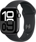 Apple Watch Series 10 (GPS, 42MM) Jet Black Aluminium Case with Black Sport Band, M/L (Renewed Premium)