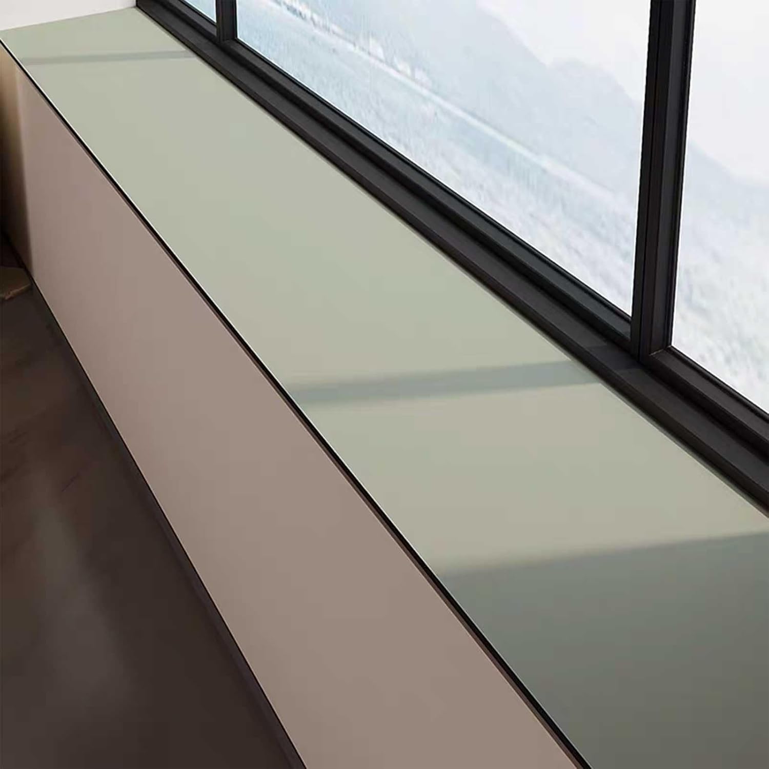 Drsyffsup Diatomaceous Earth Window Sill Pad & Bay Window Mat, Absorbent Sunscreen Protective Liner for Narrow Windowsill, Non-Slip Pads for Bathroom Kitchen Balcony Decoration(24x71in/60x180cm)