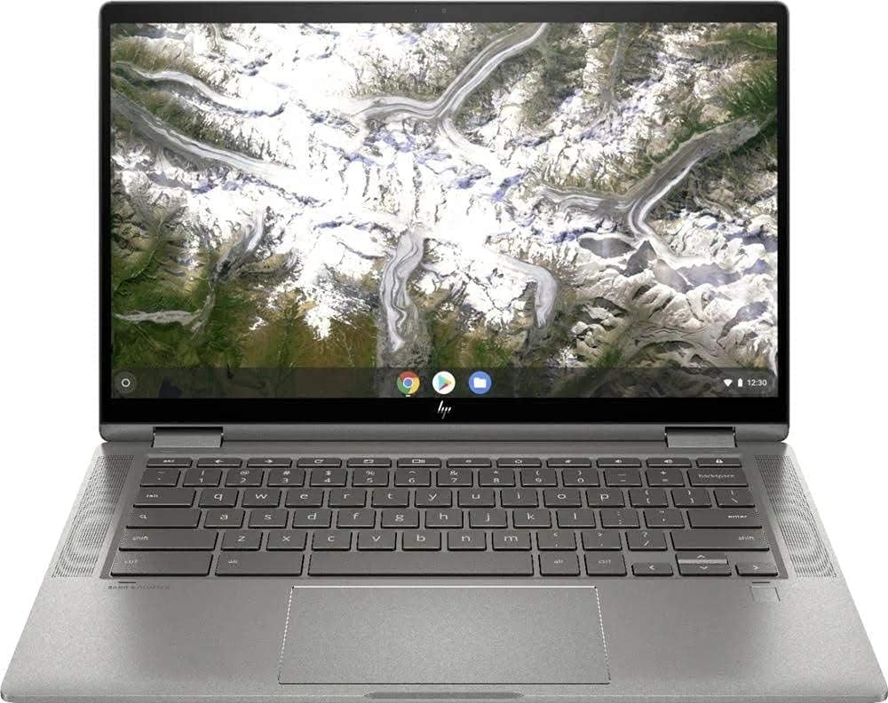 HP X360 2in1 Chromebook 14' FHD Touchscreen Laptop, Intel Core i3-10110U (Beat i5-7200U), 8GB RAM, 64GB eMMC, Backlit-KB, Fingerprint Reader, WiFi 6, Chrome OS, Ghost Manta Accessories