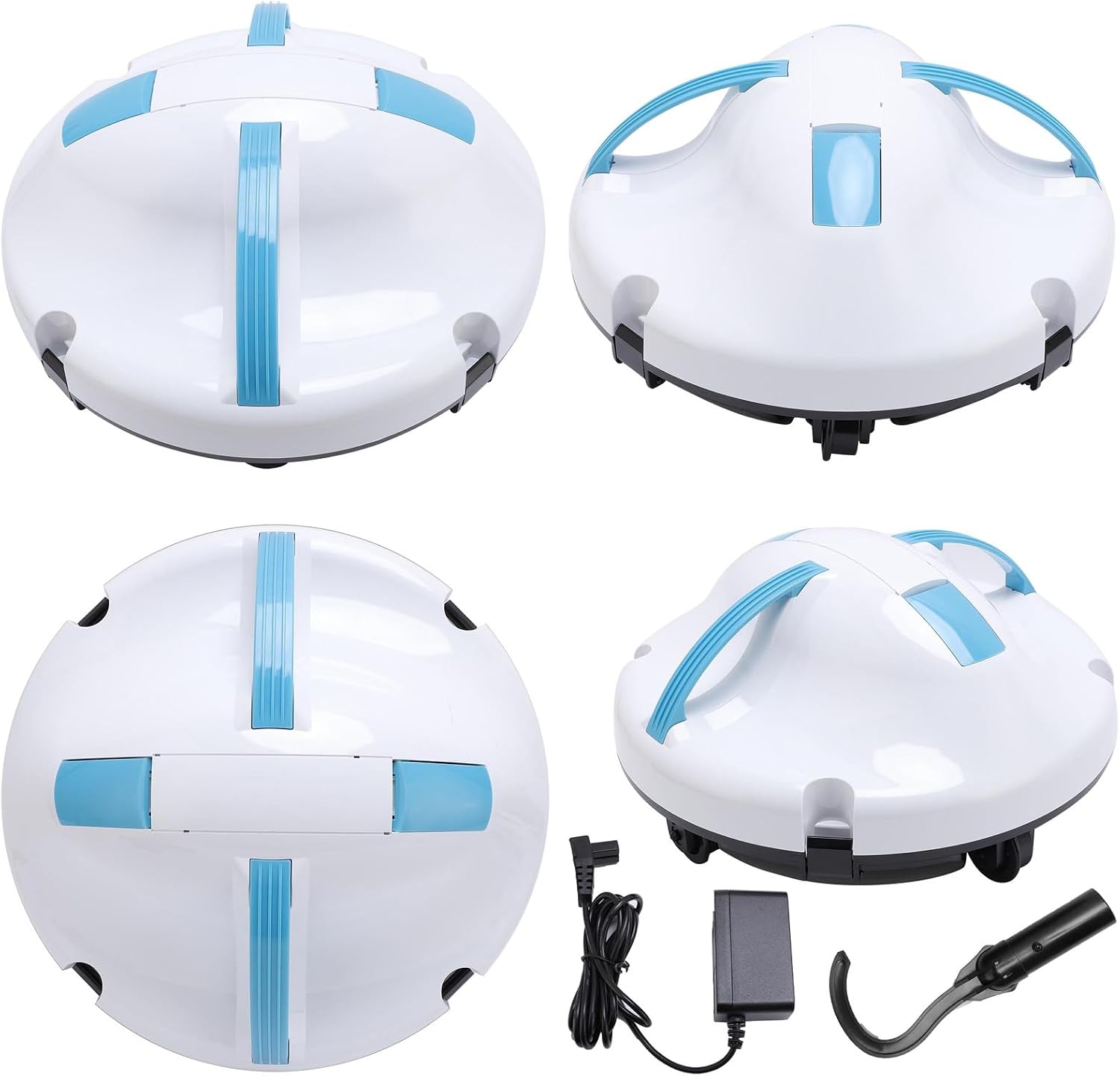 Professional Automatic Pool Cleaning Machine, Cordless Pool Vacuum Robot, with Dual Motor, 5200mAh Battery Self-Parking