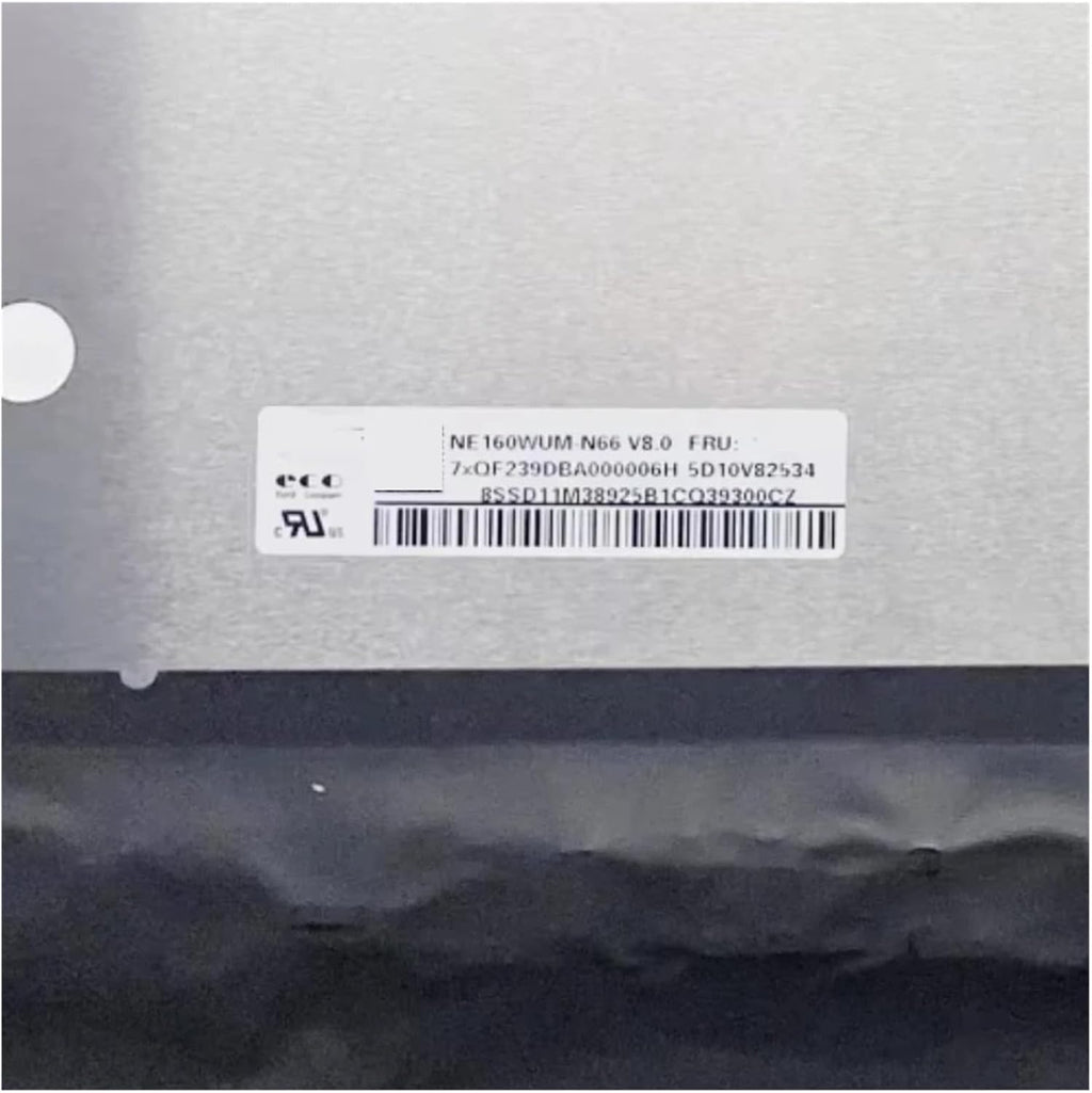 NE160WUM-N66 V8.0 16.0 Inch Laptop LCD Screen 1920X1200 SRGB Matrix Replacement Panel