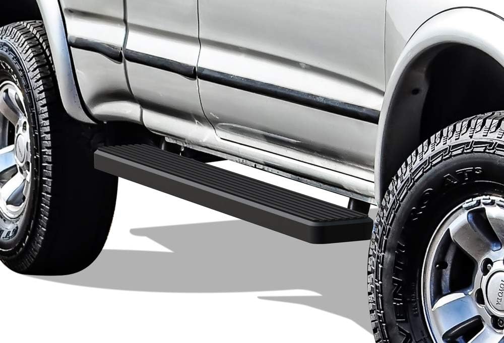 APS Running Boards 6 inches Matte Black Compatible with Toyota Tacoma 1995-2004 Extended Xtra Cab (4WD or Prerunner 2WD 4WD) Stainless Steel (Nerf Bars Side Steps Side Bars)