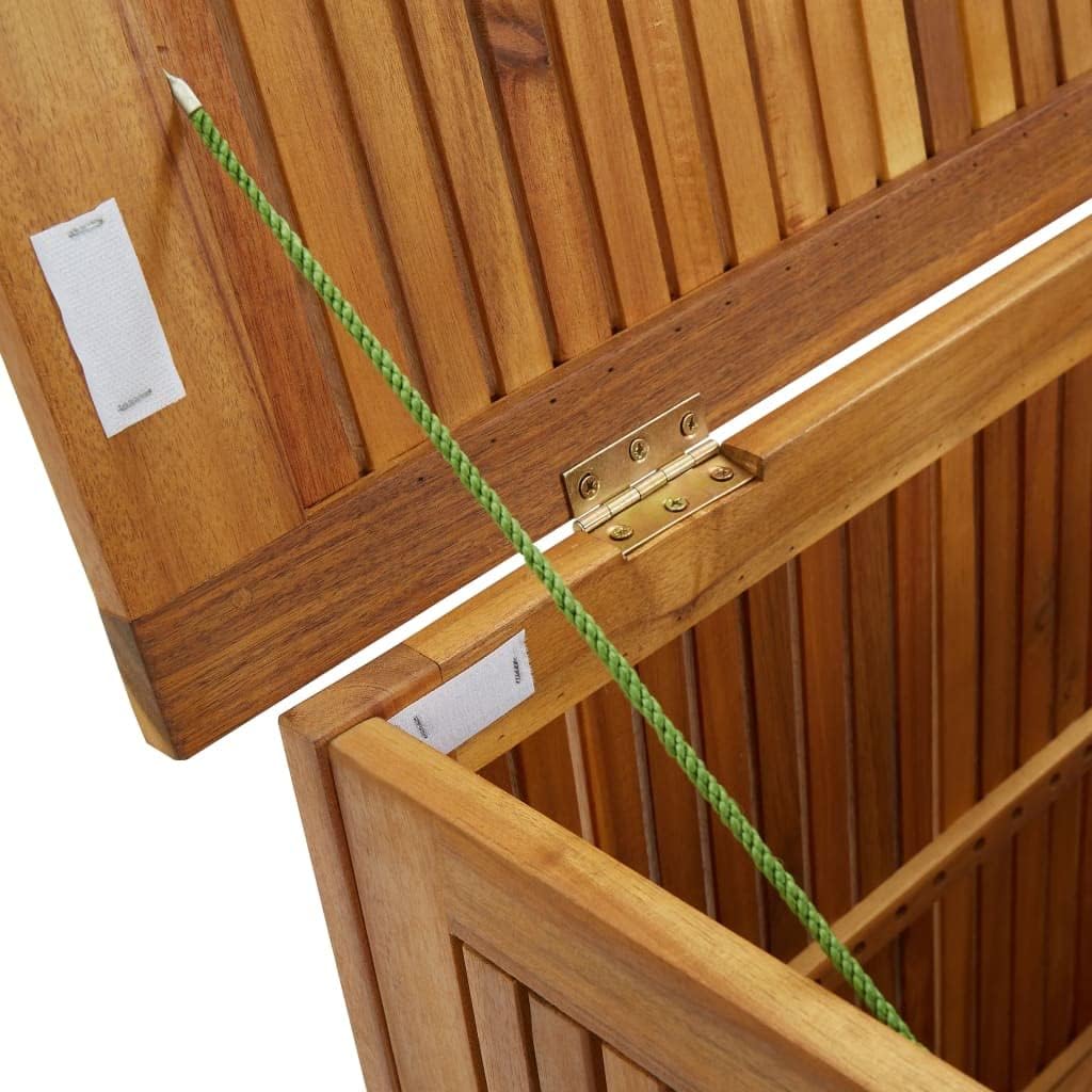 Solid Wood Patio Storage Box Outdoor Storage Bench, Solid Acacia Wood Deck Box, Wooden Outdoor Storage Organization Box with Liftable Top for Garden,Patio,Backyard, 35.4'x19.7'x22.8'
