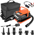 Paddle Board Inflator Pump, Electric SUP Pump, Dual Motor 110W 12V DC Portable Paddle Board Pump, Inflatable Deflatable Electric Air Pump with 7 Nozzles for Paddle Board Surfboard