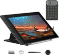 HUION KAMVAS Pro 16 Graphics Drawing Tablet with Screen Full-Laminated Tilt Battery-Free Stylus Touch Bar Adjustable Stand, Work with Windows, Mac and Linux, 15.6inch Pen Display with Mini Keydial K20