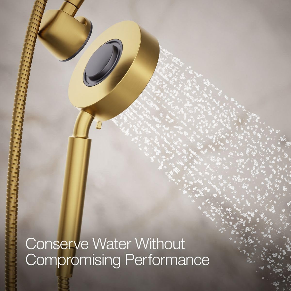 Kohler Purist® Showerhead 2-In-1 Combo 1.75 GPM, Brass, Plastic, Brushed