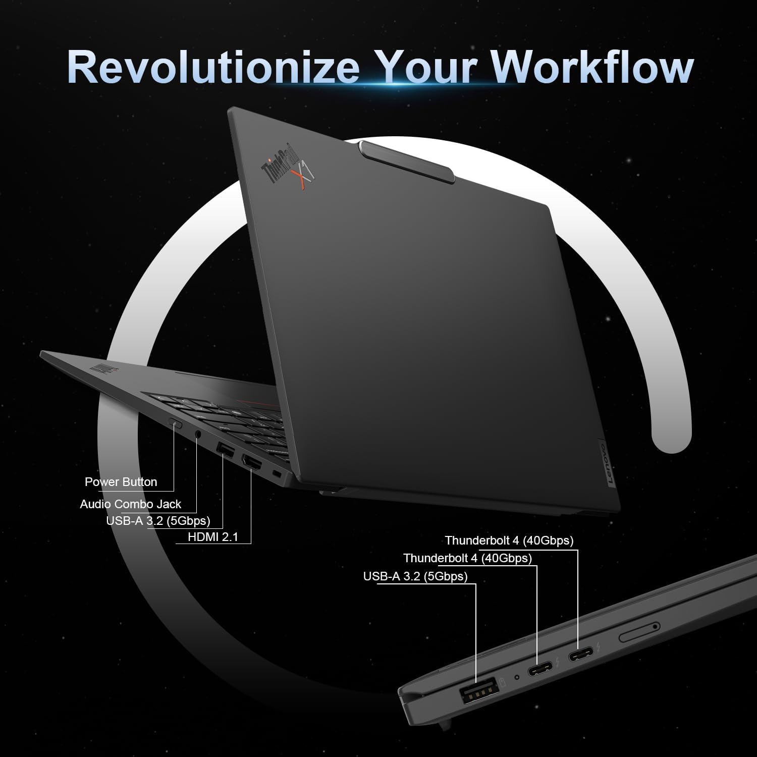 Lenovo ThinkPad X1 Carbon G12 Business Laptop, 14' FHD+ (1920x1200) Touchscreen, Intel Core Ultra 7 165U, 32GB LPDDR5X RAM, 1TB PCIe SSD, Wi-Fi 6, FP Reader, HDMI, Backlit KB, Windows 11 Pro, Black