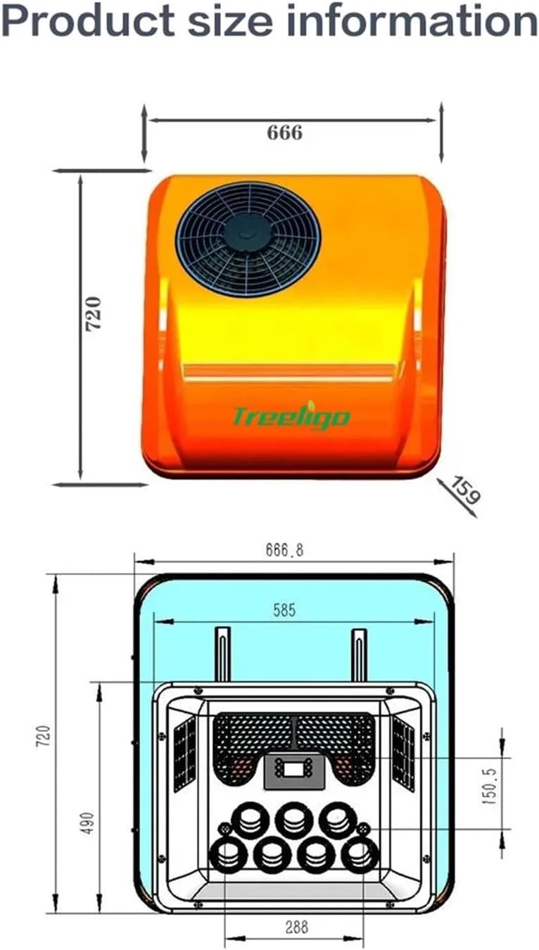 Rooftop Air Conditioner Electric RV 12V&24V Heat&Cool Roof Air Conditioner Rooftop Car Parking Ac for Truck Camper Van Caravan
