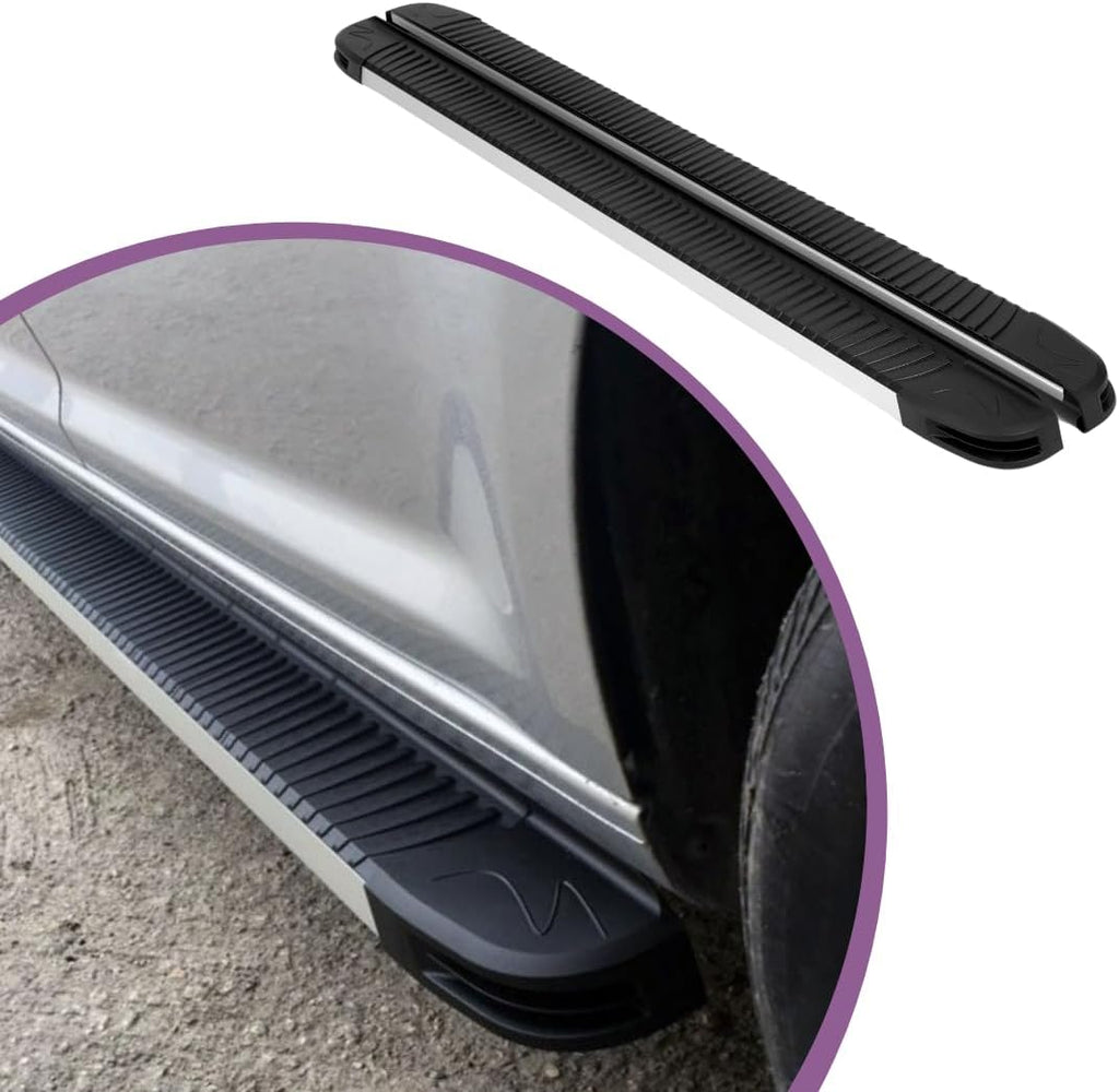 Erkul 5.2' Running Boards for Jeep Compass 2011-2017 - 350 lb Heavy Duty Aluminum Wide Side Steps Nerf Bars, Premium Car Accessories | No-Drill Installation | Mounting Brackets Included - Silver