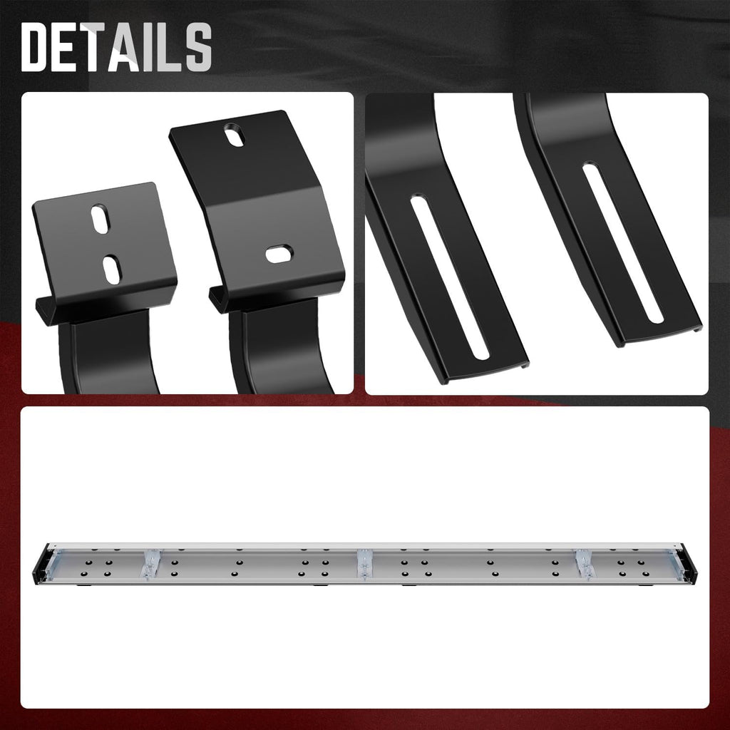 DNA Motoring 6.5' Flat Running Boards Side Step Nerf Rails Bars Compatible with 2005-2023 Toyota Tacoma Crew Cab, STEPB-U-TAC05-T1-C