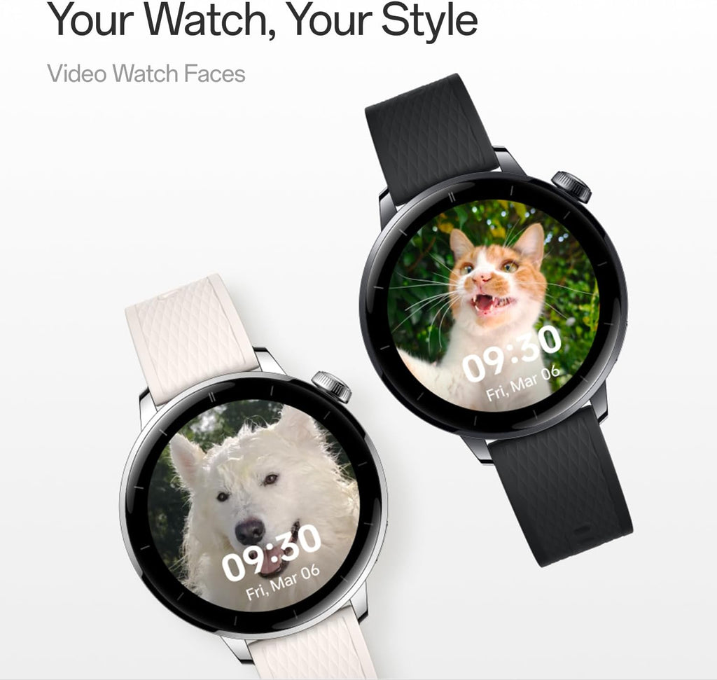 OnePlus Watch 3 43mm Black Steel, WearOS, Black Steel, 32GB Storage, 60h Battery Life, Bluetooth, GPS Navigation, Round Face, 1.32-Inch Display, not Comptable with iOS
