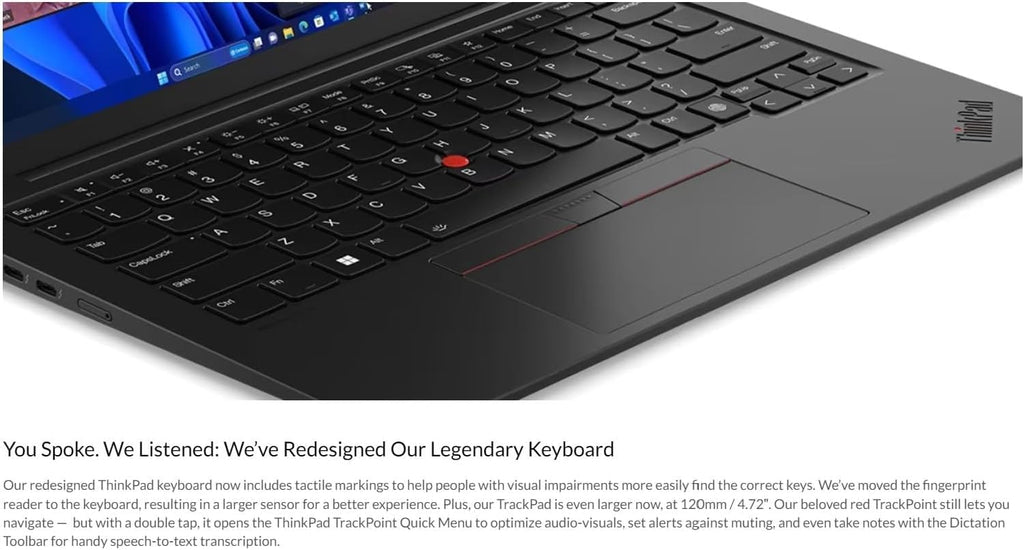 Lenovo ThinkPad X1 Carbon Gen 12 Business Laptop - 14' 1920x1200 Touchscreen - Intel Ultra 7 155U - 32GB DDR5 RAM 2TB SSD - Intel Graphics - Thunderbolt 4 - Wi-Fi 6E - Fingerprint - W11P - Black