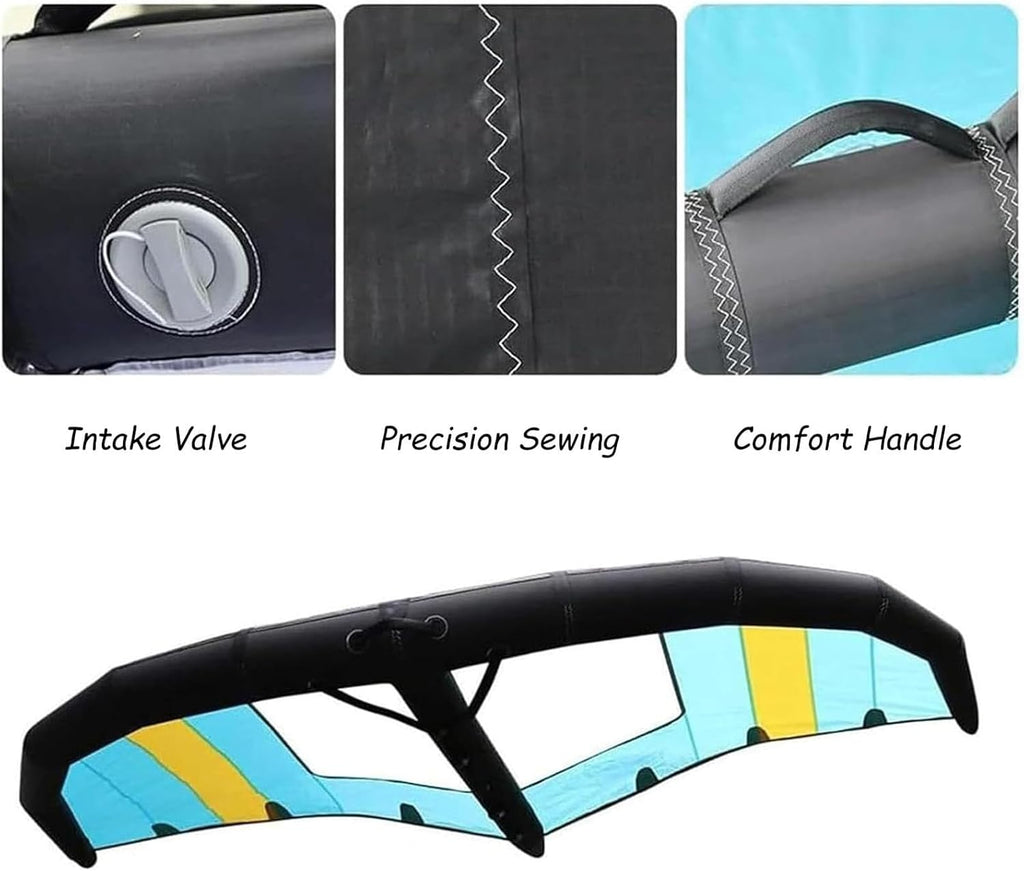 Inflatable Surf Wing with Pump, Wing Foil Kite for Paddle Board and Hydrofoil, Portable Windsurfing Wing for Outdoor Water Fun