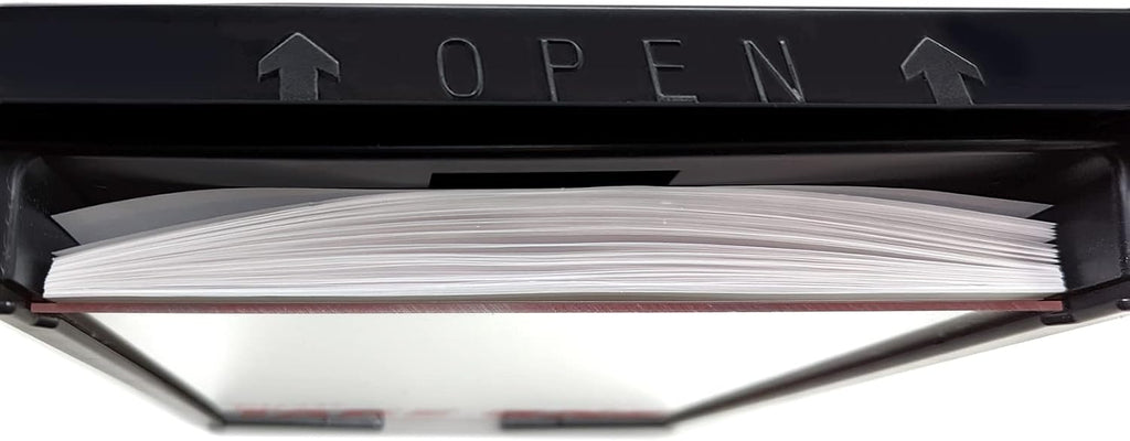 Mediz Outdoor Real Estate Brochure Box with Snap Shut Lid, Take One Document Holder Can Hold 100, 8.5 x 11 Documents, Flyers, Literature and Other Outdoor Marketing Needs