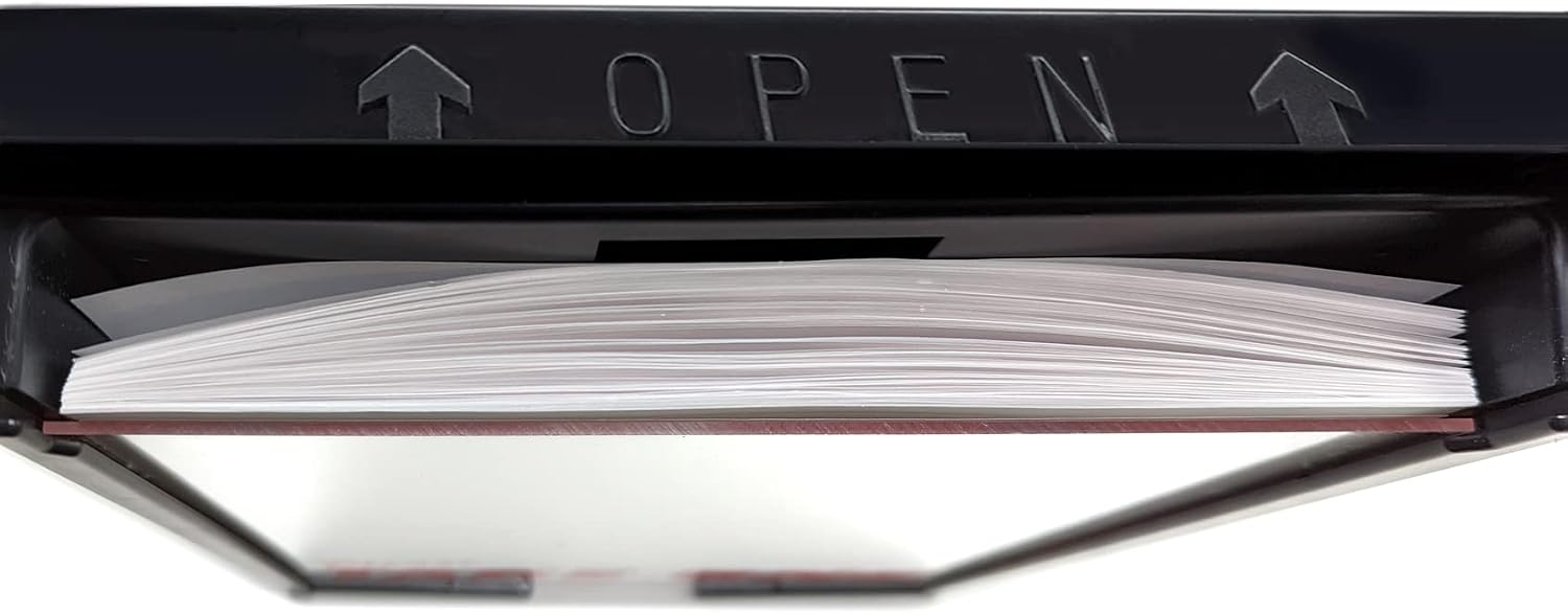 Mediz Outdoor Real Estate Brochure Box with Snap Shut Lid, Take One Document Holder Can Hold 100, 8.5 x 11 Documents, Flyers, Literature and Other Outdoor Marketing Needs