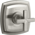 KOHLER K-T16239-3-BN Margaux Thermostatic Valve Trim with Cross Handle, Vibrant Brushed Nickel