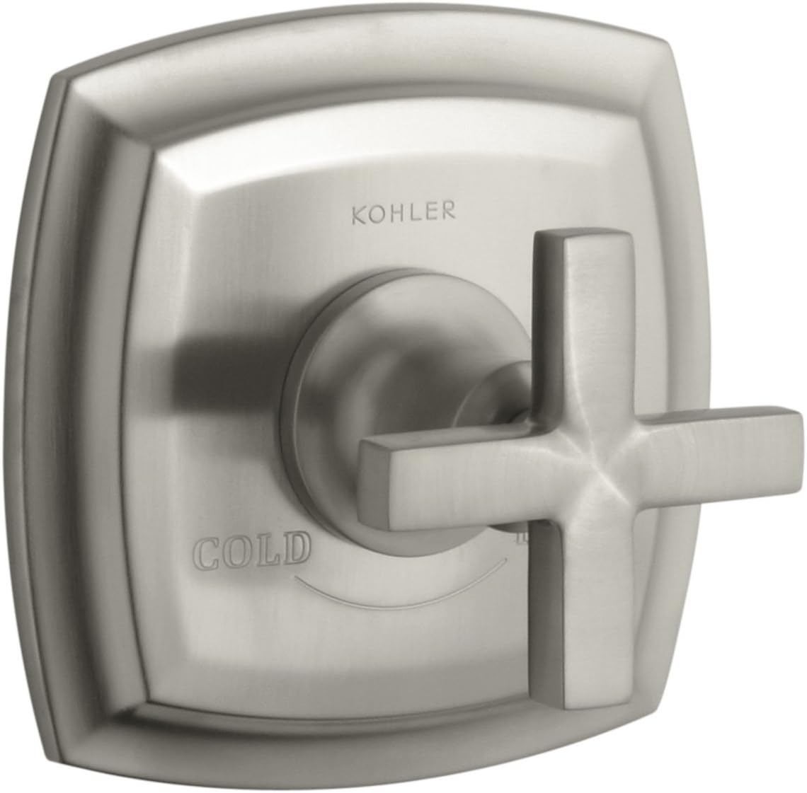 KOHLER K-T16239-3-BN Margaux Thermostatic Valve Trim with Cross Handle, Vibrant Brushed Nickel