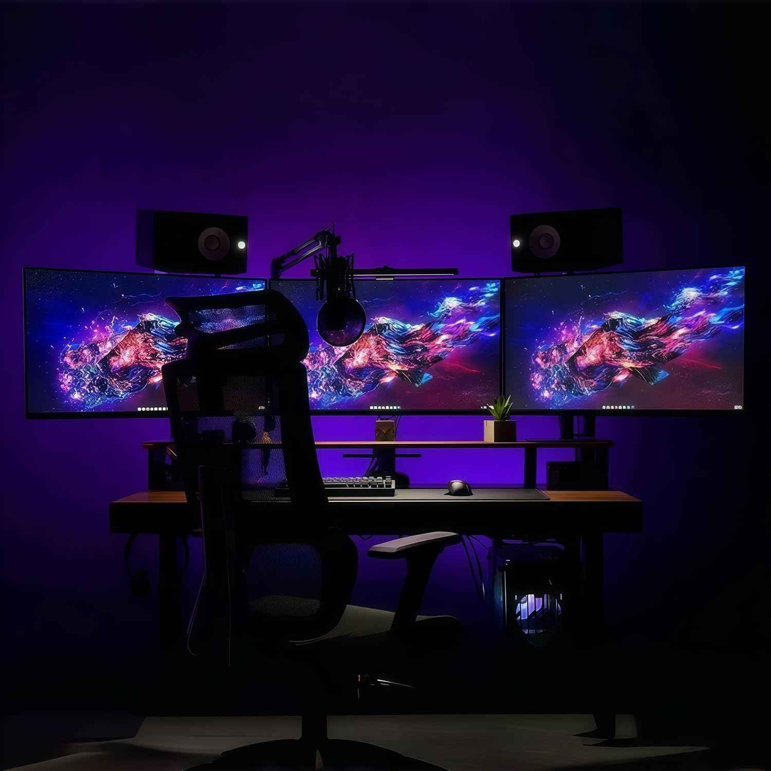 Kado Triple Monitor Setup - 3-Pack 27' Curved 1920x1080 Computer Monitor 1500R 75Hz VESA Mount HDMI Office Gaming Hybrid Built-in Speakers (C27X Trio Series)