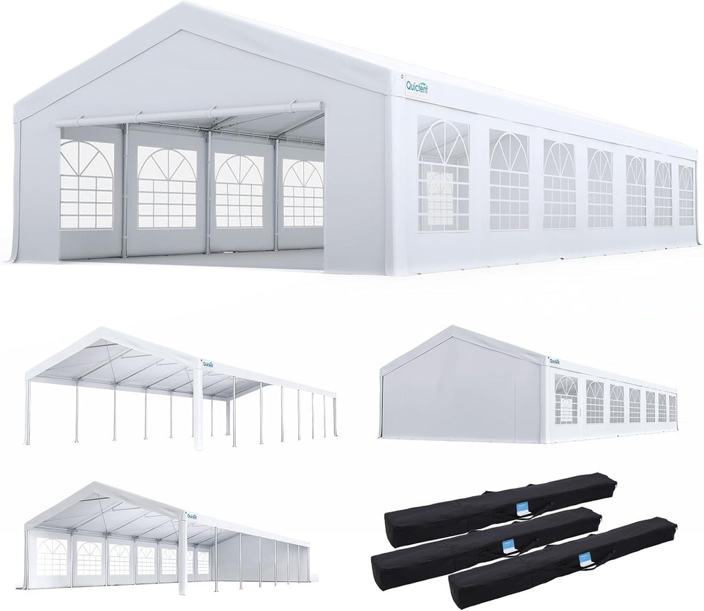 Quictent 20x50ft Heavy Duty Party Tent Upgraded Wedding Tent for Parties Event Shelter Outdoor Canopy with Storage Bags