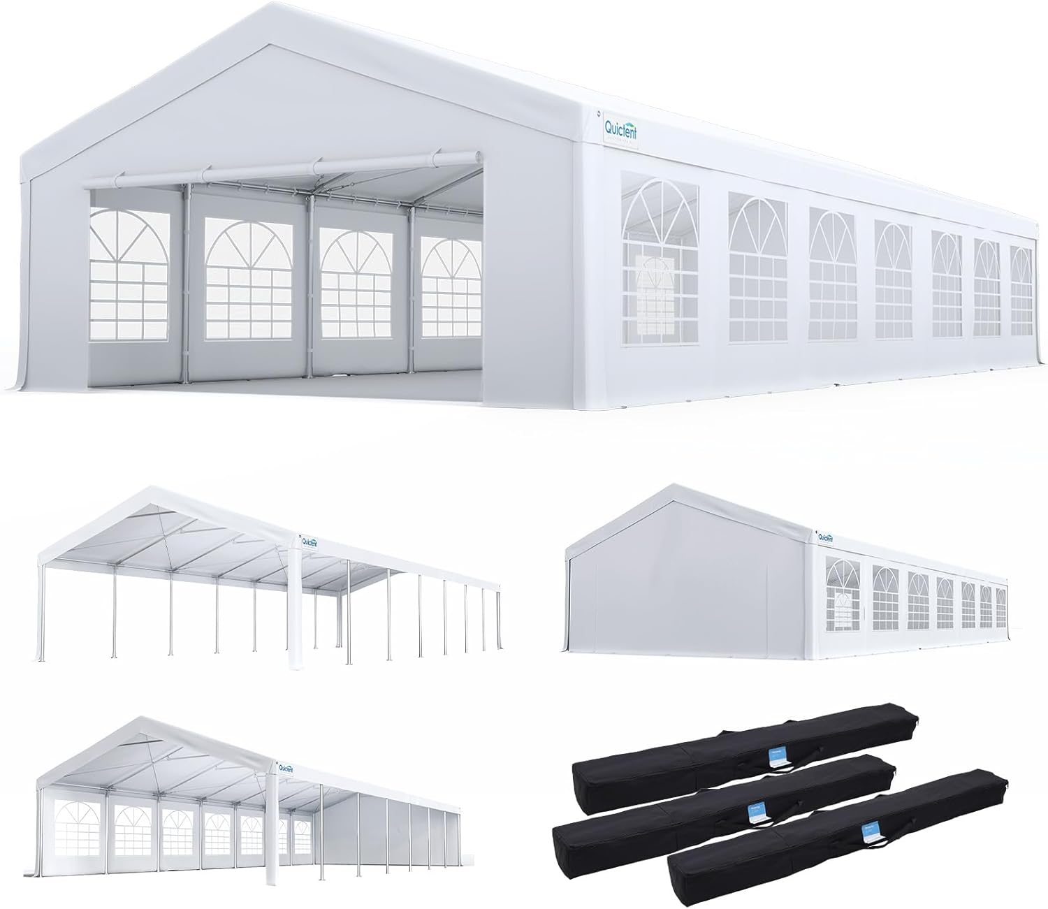 Quictent 20x50ft Heavy Duty Party Tent Upgraded Wedding Tent for Parties Event Shelter Outdoor Canopy with Storage Bags