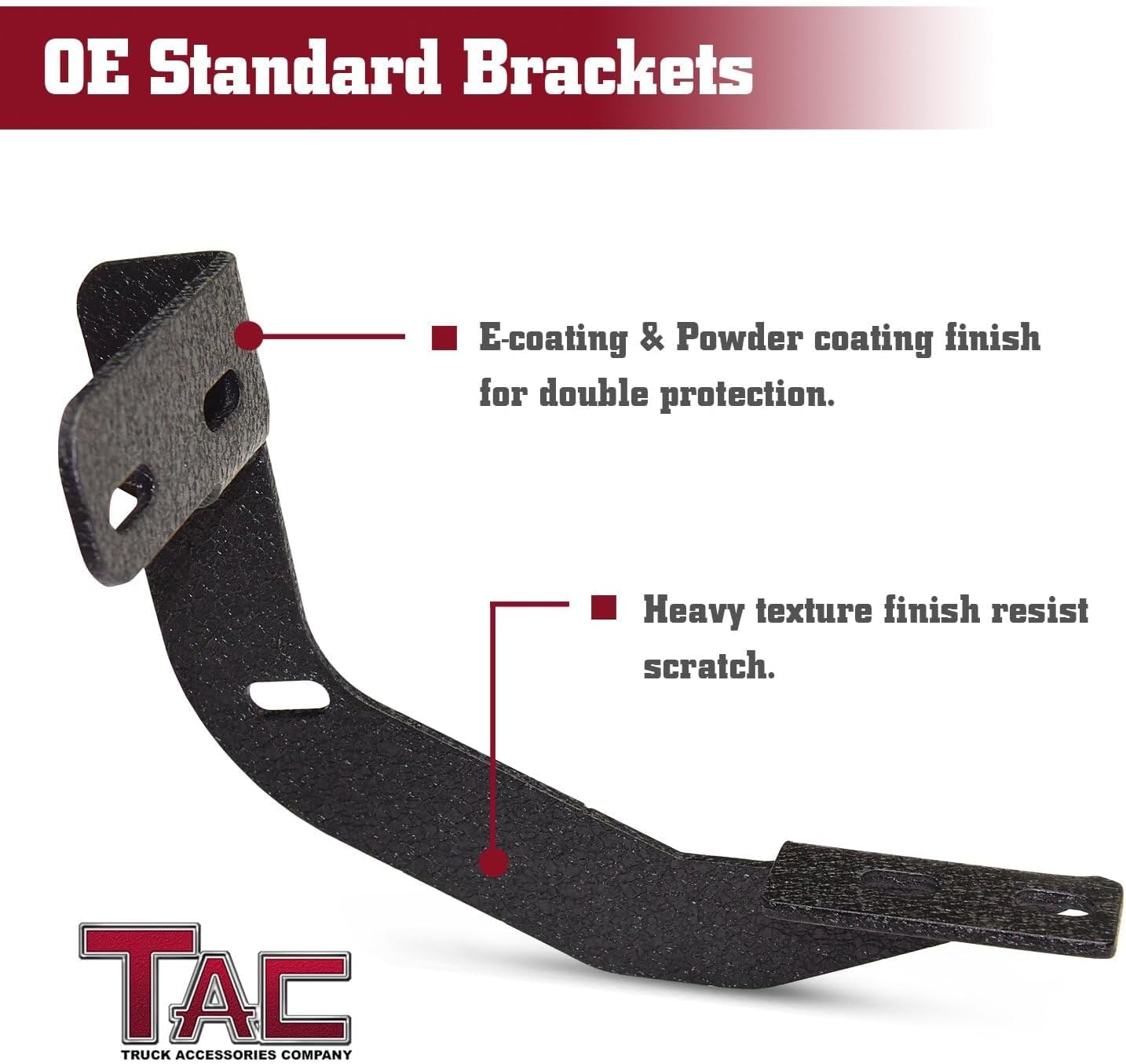 TAC 4.25' Side Steps Fit 2007-2021 Toyota Tundra Double Cab Pickup Truck Oval Bend Texture Black Nerf Bars Running Boards Exterior Accessories (Texture Powder Coating Brackets) (2 Pieces)