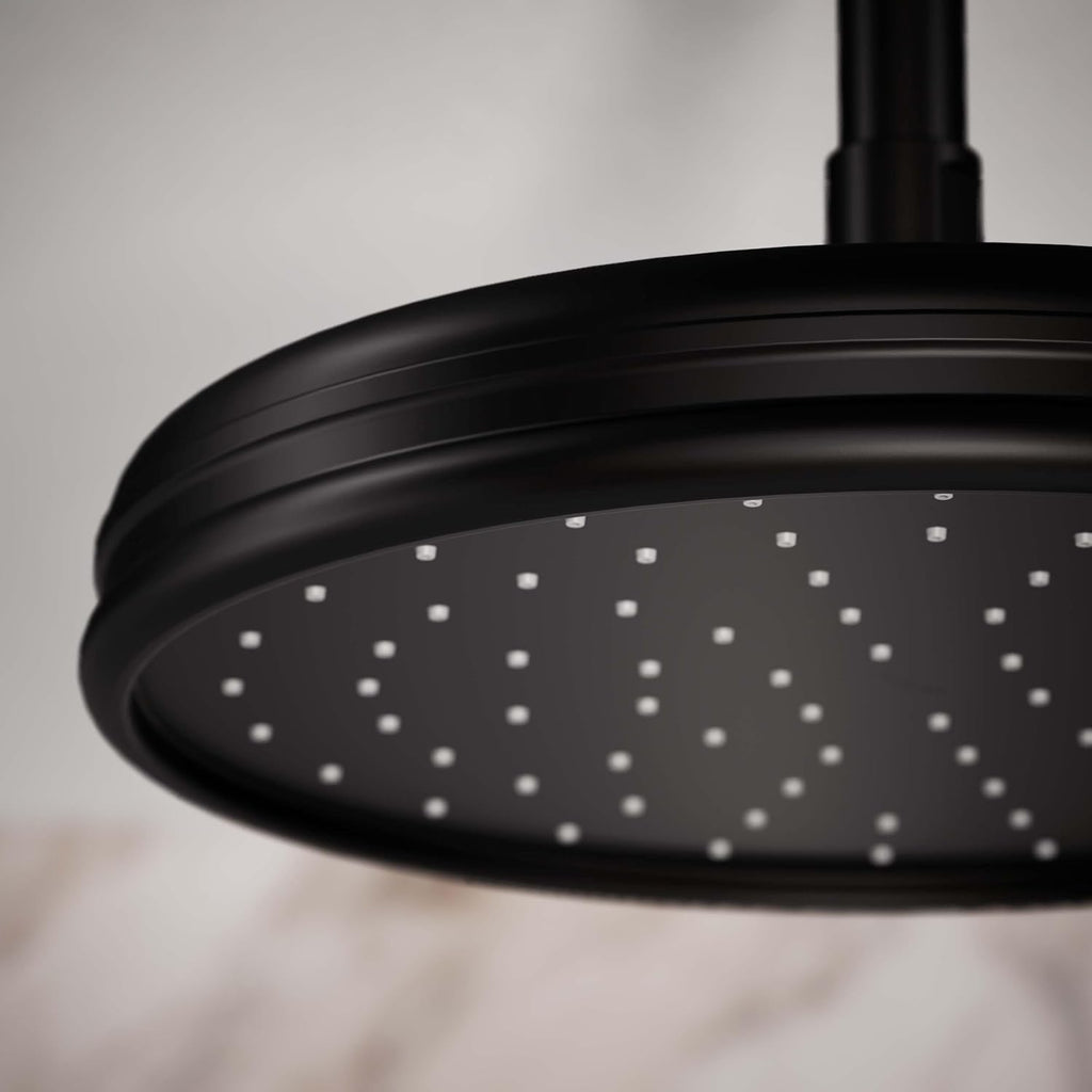 Kohler 13693-G-BL Traditional 10' single-function rainhead, 1.75 gpm, Matte Black