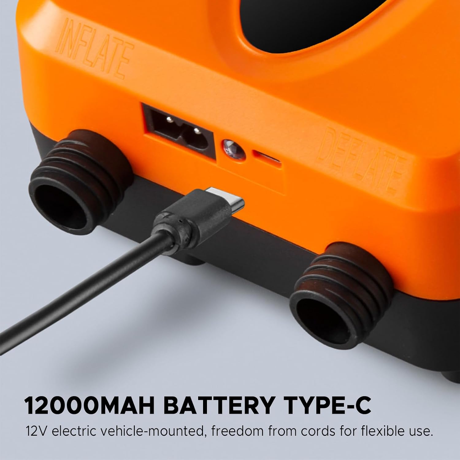 FLEXMAN 20PSI 12V Paddle Board Pump Electric Portable, Rechargeable Touchscreen Control with LED Light Inflator and Deflator for Paddle Board