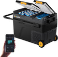 BougeRV 52 Quart Portable Fridge Freezer, 12 Volt Car Refrigerator, -4℉ to 68℉ Dual Zone Compressor Electric Cooler 12/24V DC, 110~240V AC for Overlanding, Camping, RV(2026 New Model: CRD2 V2.0)