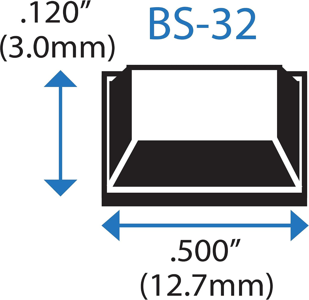 Bumper Specialties Self Adhesive Bumper Feet 0.500' x 0.120' (12.7mm x 3.0mm) White Square Polyurethane Pads for Industrial Surface Protection, 5,000 Pieces per Box, BS32