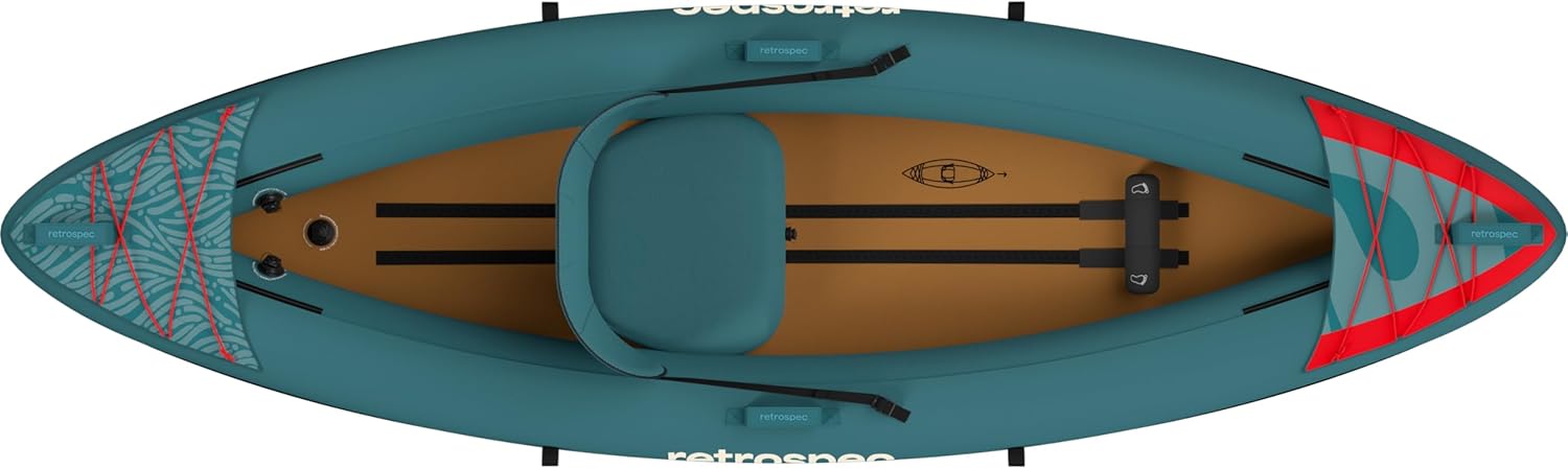 Retrospec Coaster Single & Tandem Inflatable Kayak for Adults - Blow Up Kayak, 220 & 440lb Capacity, Portable Lightweight Kayak with Paddle, Pump & Carry Bag