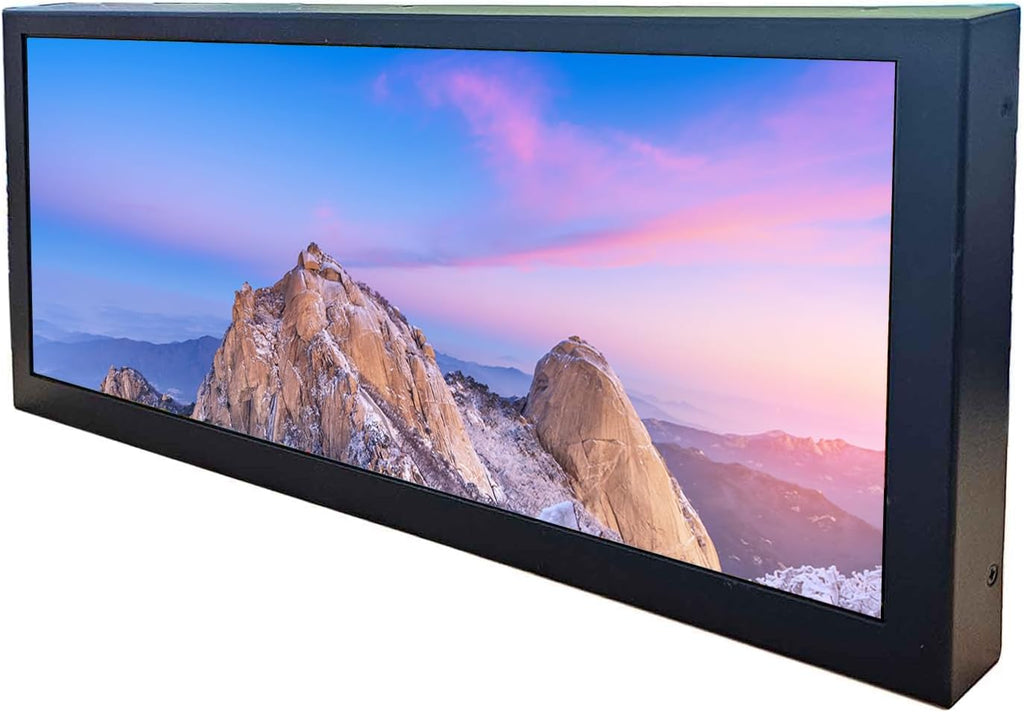 VSDISPLAY 12.3 Inch Android11 LCD Monitor 1920x720 IPS Stretched Bar LCD Supports USB Autocopy Autoplay Video Output Secondary Display