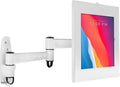 Mount-It! Anti-Theft Tablet Wall Mount with Swing Arm for iPad, iPad Air, iPad Pro | Lockable, Tamper-Proof Design, Full Motion Tilt, Swivel, Rotation, VESA 75x75 for Office, Retail, White