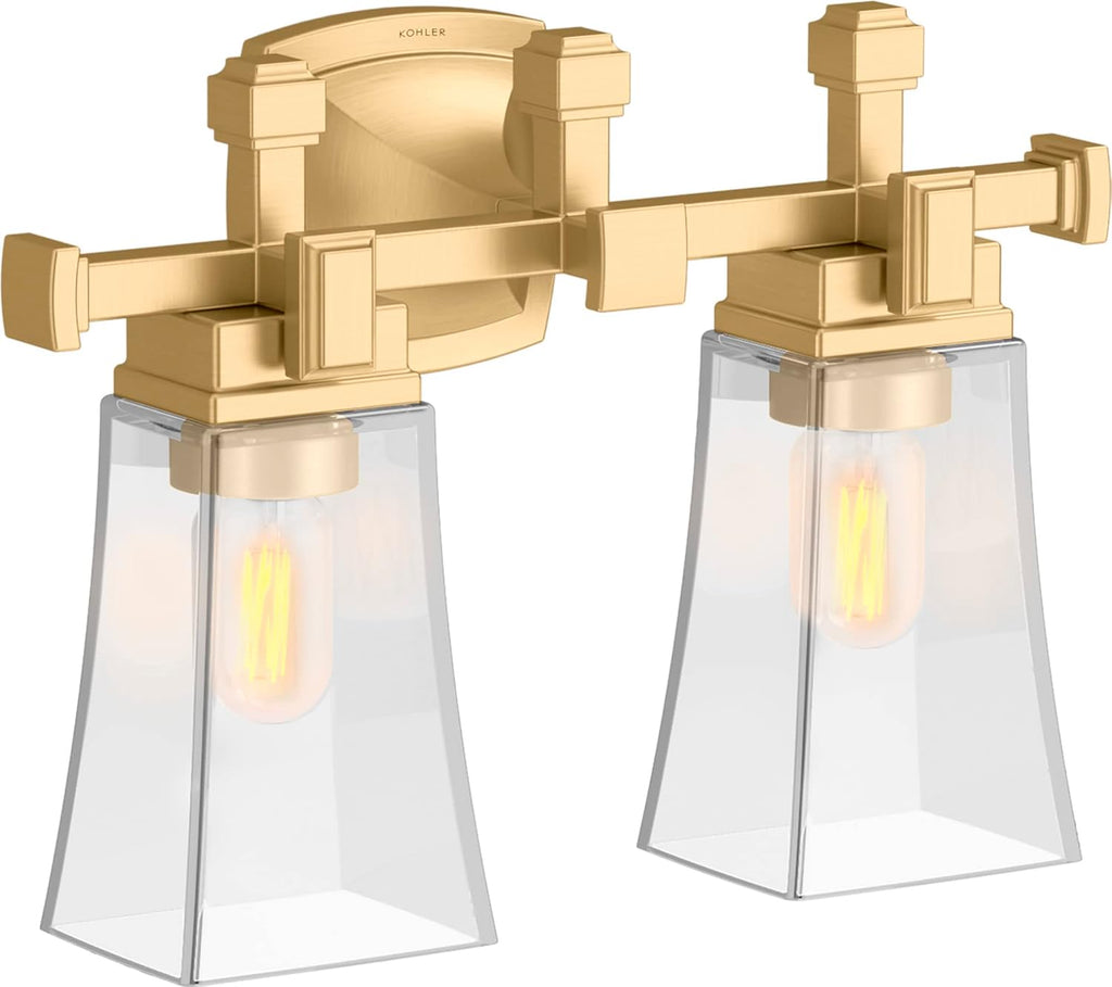 Riff 2 Light Sconce - Brushed Moderne Brass 31756-SC02-2GL Kohler