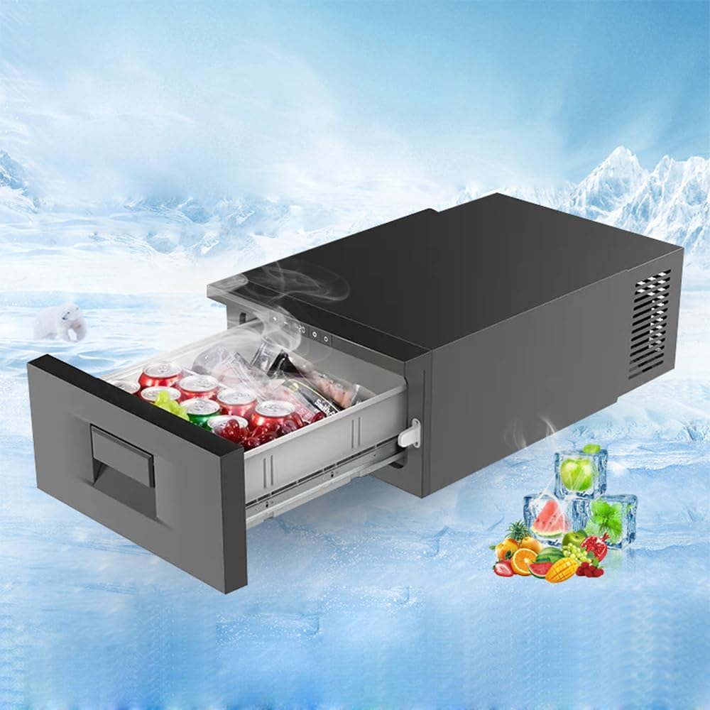 Drawer Auto Car Refrigerator 12V/24V Outdoor Picnic Cooler 22L Compressor Portable Freezer Fridge Quick Refrigerate Travel
