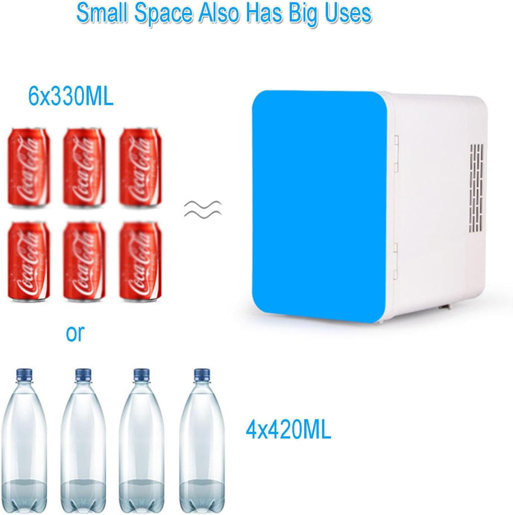 Portable Mini Fridge Cooler and Warmer 5 Liter/6 Cans Skincare Refrigerator Electric Coolers with 12V DC & 220V AC for Skincare, Beverage, Food, Home, Office and Car