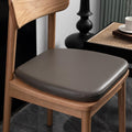 Set of 1/2/4 Memory Foam Dining Chair Cushion PU Leather Seat Cushion,Waterproof Indoor Outdoor Chair Seat Pad Non-Slip U-Shape Seat Cushion with Ties (Dark Grey,14x15inhc - 4pcs)