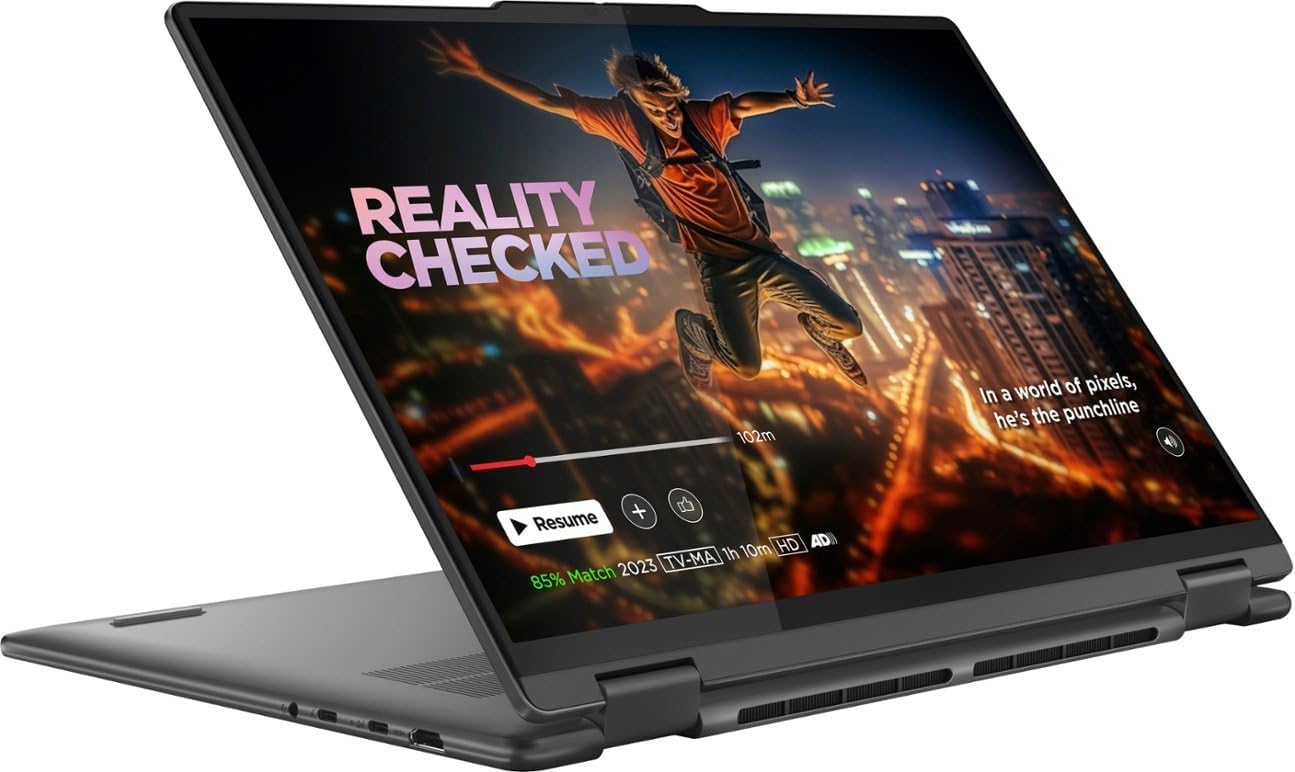 Lenovo Yoga 7 83DL Business Laptop - 16' 1920x1200 Touchscreen 60Hz - 12-Core Intel Ultra 7 155U - 16GB RAM 1TB SSD - Thunderbolt 4 - Wi-Fi 6E - Fingerprint - 1080p FHD + IR Camera - W11H - Storm Grey