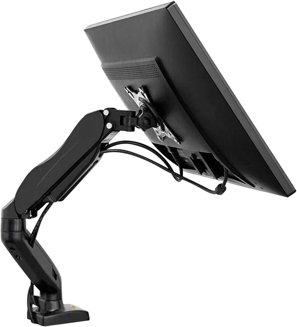 Single Monitor Stand 17-30 Inch, 9 kg per screen Computer Desk Mounting Bracket Adjustable Gas Spring Extendable Monitor Stand