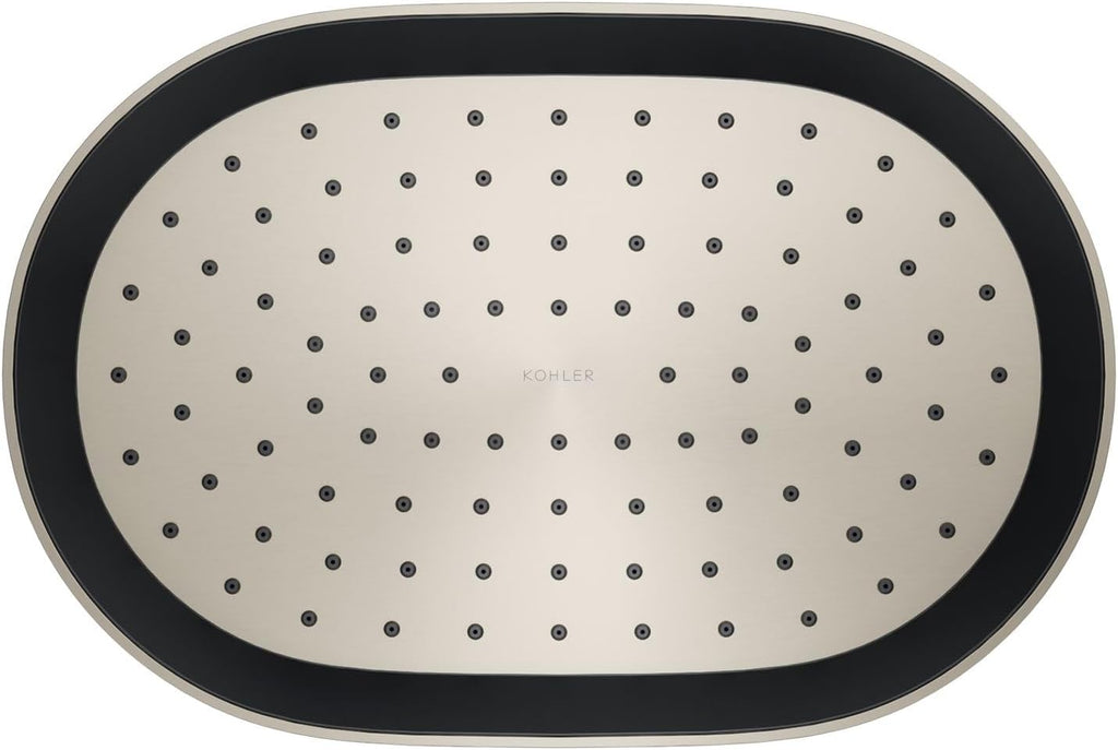 Kohler 26293-G-BN Statement® Oblong 12' single-function rainhead, 1.75 gpm, Vibrant Brushed Nickel