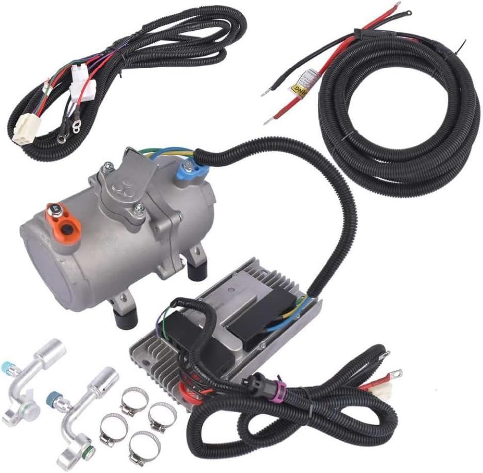 12V AC Compressor Compatible with RVs Vans Buses Compatible With Electric Air Conditioning Systems