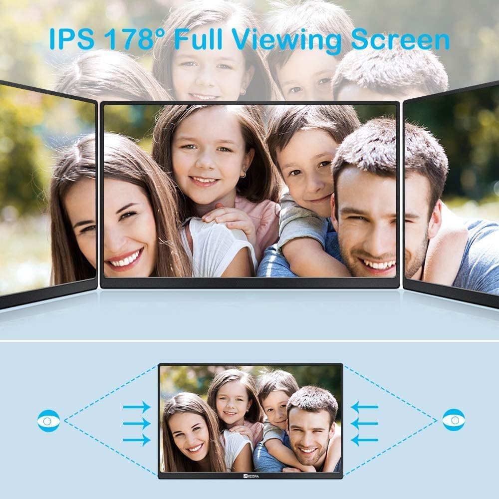 EDIY 4K Computer Monitor 13.3inch Gaming Display Portable 3840X2160 IPS with Stand Smart Case Eye Care Screen 60HZ HDMI Type-C Mini for Switch Xbox Rpi Win PC Mac Laptop