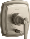 KOHLER T98759-4-BV Margaux Rite-Temp Pressure-Balancing Valve Trim with Push-Button Diverter and Lever Handle, Valve Not Included, Vibrant Brushed Bronze