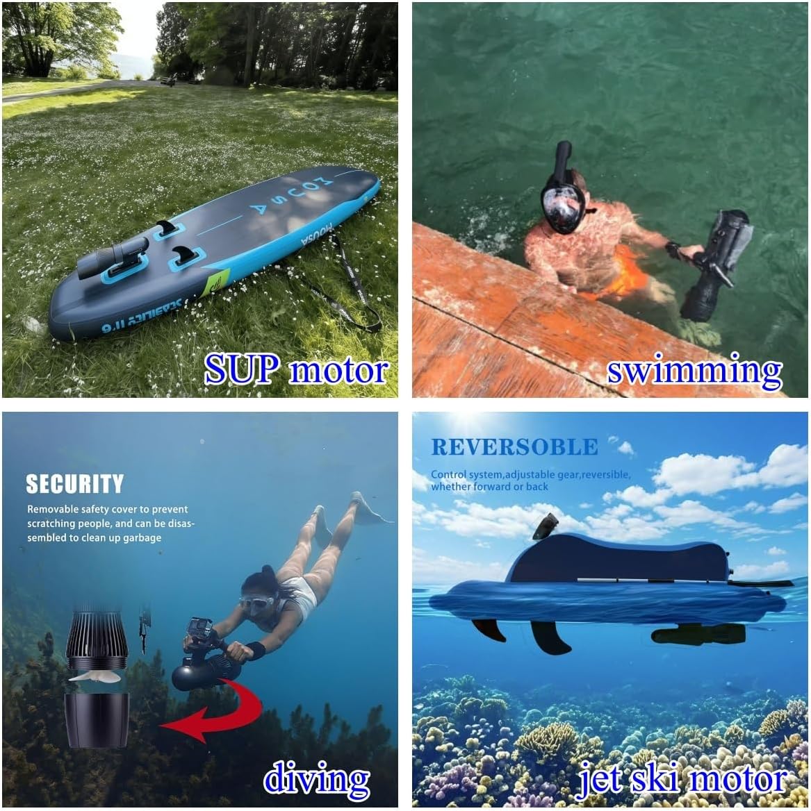 500w Electric Underwater Sea Scooter 50mins Diving Scooter 10Km/h Paddle Board Accessories SUP Motor for Electric Surfboard